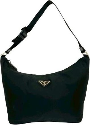 Prada Pre-owned Shoulder Bags, female, Black, Size: ONE SIZE Pre-owned Nylon prada-bags