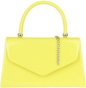 Girly HandBags Womens Patent Clutch Bag - Elegant Small Hard Case Evening Handbag for Weddings, Parties, and Events Medium Yellow