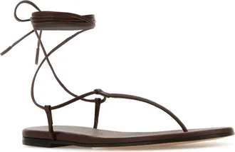 Gianvito Rossi Womens Gwyneth Sandal Brown Nappa Leather