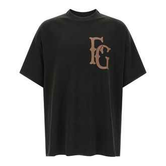Fear of God T-Shirts, male, Black, Size: 2XL Oversized Crew Neck T-Shirt