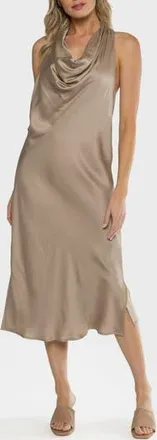 Matty M Grotto Cowl Neck Midi Dress in Mocha at Nordstrom Rack, Size X-Small