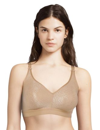 Chantelle Womens C18920 Magnifique Non Wired Bra - Beige Nylon - Size 32DD