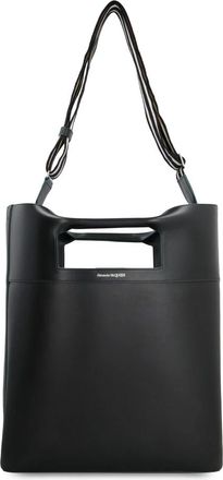 Alexander McQueen Vierkante Boog Leren Tas - Heren - Shoppers - Zwart - ONE Size - Leer - Tassen