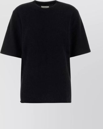 LouLou raven short sleeve wool blend sweater