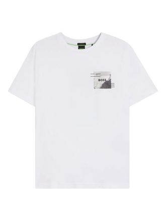 BOSS graphic-print T-shirt - men - Cotton/Lyocell/Elastane - 3XL - White