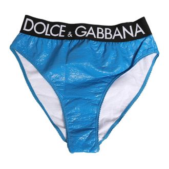 Dolce & Gabbana High Waist Brief - female - Dolce & Gabbana - Underpants - Blue - S - Underwear
