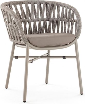 LLR Collection Outdoor Design Stuhl Tahiti mit Armlehnen - Taupe