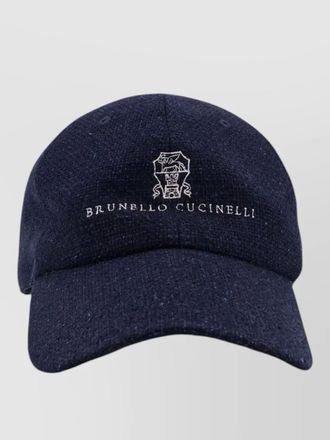 Brunello Cucinelli hat curved brim six panel design