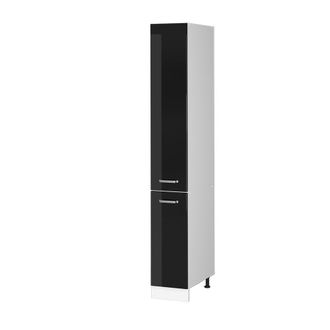Vicco Mueble Despensa Universal R-line, Negro Brillo Intenso, 30 Cm Con Puertas