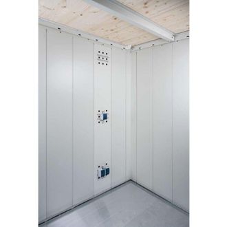 BIOHORT Pannello montaggio elettrico Casetta per attrezzi Neo, grigio bianco