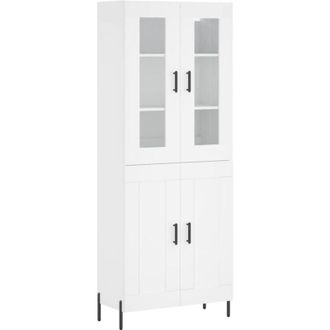 vidaXL Highboard White 69.5x34x180 cm Engineered Wood Vidaxl