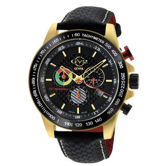 Gevril Group Scuderia Chronograph Tachymeter Black Dial Mens Watch 9922