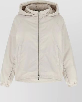 Moorer soave wk padded hooded jacket elastic cuffs
