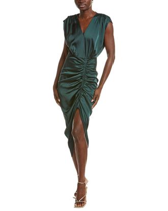 Nicole Miller Ruched Front Midi Dress