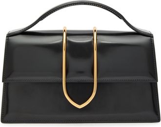 Jacquemus Le Grand Bambino Glossed Leather top Handle bag - Black - One Size