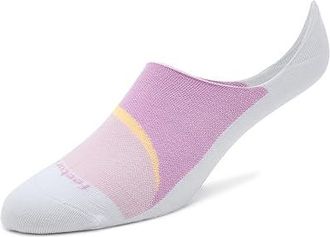 Feetures Everyday Ultra Light Invisible Quarter Length Socks Shoes White Flow : SM (US Womens Shoe 4-6.5), Nylon/Polyester/Spandex