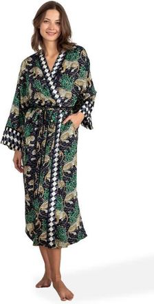 Printfresh Eco Satin Robe in Ink at Nordstrom, Size Xx-Small