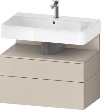 Duravit Duravit - Qatego Mueble Bajo Lavabo, 1 Extra&iacute;ble Y 1 Caj&oacute;n