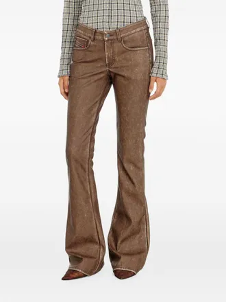 Diesel Washed Bootcut Jeans - Brown