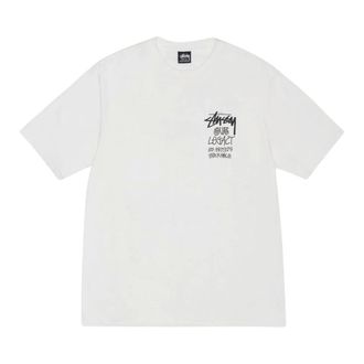 St&uuml;ssy Surfman Pig Dyed Tee - Dames - Tops - Wit - Maat: S Katoen