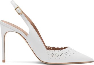 Malone Souliers Sunny leren slingback pumps - Wit