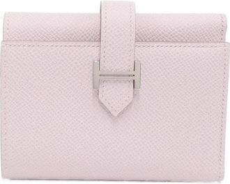 Herm&egrave;s Pink Epsom Leather Wallet (Tri-Fold) (Pre-Owned)