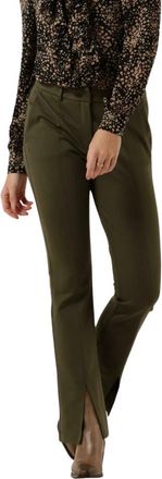 Summum Broeken Punto Milano - Dames - Slim Fit Broeken - Groen - XS - Broeken