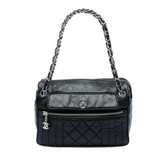 Chanel Pre-owned Perforated Shoulder Bag (Vintage) - Dames - Pre-owned - Zwart - Maat: ONE Size Leer