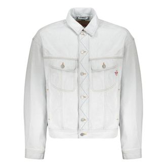 Diesel Denim Jackets, male, Blue, Size: L Light Denim Jacket