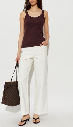 By Malene Birger Top Frillio, Womens, Burgundy