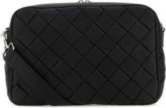 Bottega Veneta Black Leather Medium Camera Crossbody Bag