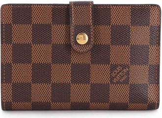 Louis Vuitton Damier Canvas Ebene Damier Canvas Wallet (Bi-Fold) (Pre-Owned)