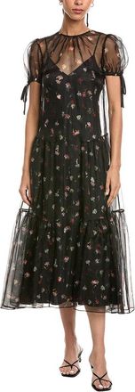 Cinq &agrave; Sept Cinq &Agrave; Sept Tumbling Carnation Kaida Silk Midi Dress