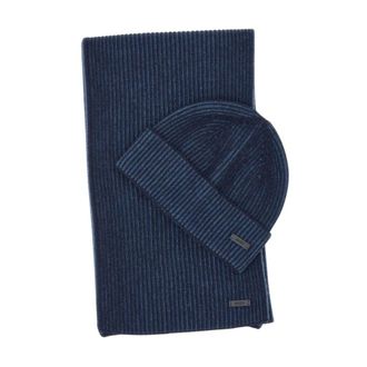 HUGO BOSS Heren, Accessoires, Blauw, Maat: ONE Size Wol