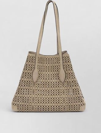 Gianni Chiarini structured laser cut tote bag dual handles