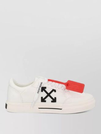 Off-white lace up low top round toe shoes
