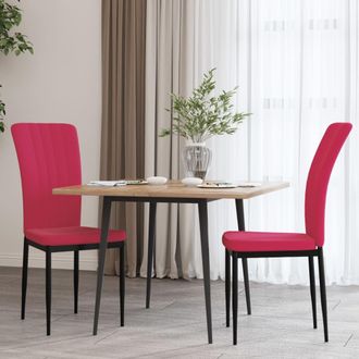 vidaXL Sillas De Comedor 2 Unidades Terciopelo Rojo Tinto Vidaxl