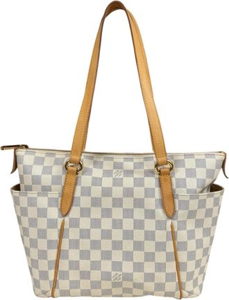 Louis Vuitton White Damier Azur Tote Bag (Pre-Owned)