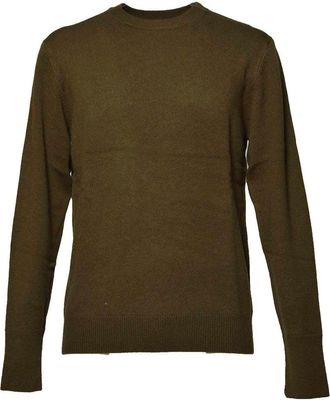 Aspesi Military Green Wool Crewneck Sweater