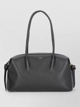 Yuzefi structured leather shoulder tote bag dual handles
