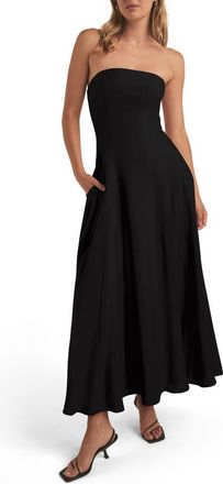 Favorite Daughter The Favorite Strapless Maxi Dress in Black at Nordstrom, Size 10