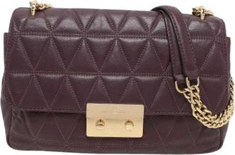 Michael Kors Pre-owned Shoulder Bags, female, Purple, Size: ONE SIZE Pre-owned Sloan Shoulder Bag