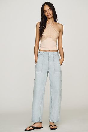 Maeve Painters Mid-Rise Tapered Jeans