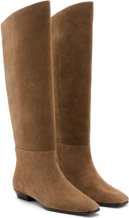 Mango Suede Knee High Boot in Sand at Nordstrom, Size 8.5Us