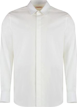 Valentino Garavani Heren, Overhemden, Wit, Maat: XL Katoen