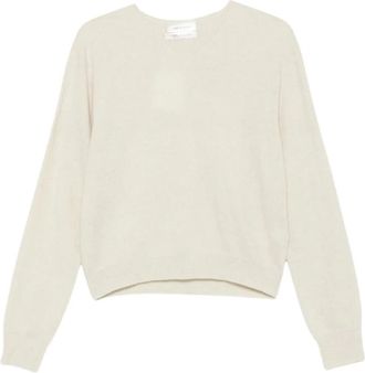 Low Classic LOW Classic - Cashmere Blend Wholegarment V-hals trui - Dames - Truien - Beige - Maat: M Kasjmier