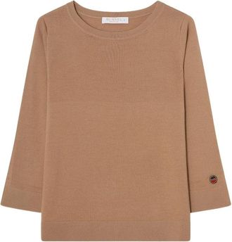 Busnel Ocean Bootneck Wol Top - Dames - Ronde hals truien - Bruin - 2XL - Wol - Truien & Vesten