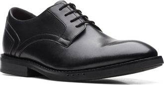 Clarks Mens Un Hugh Lace Shoes, Color Black Leather, Size: 10.5 UK Wide