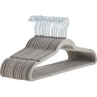 OEM Perchas Delgadas De Terciopelo Amazon Basics, Antideslizantes, Gris/plateado, Paquete De 30