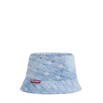 Dsquared2 D2 Monogram Bucket Hat - male - Dsquared2 - Accessories - Blue - ONE SIZE - Accessories